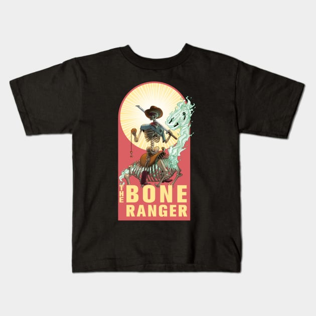 The Bone Ranger Kids T-Shirt by kyl_armstrong